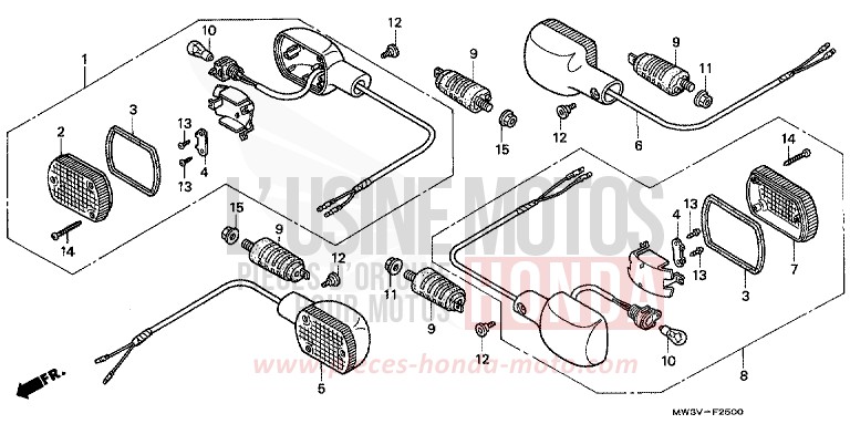 BLINKER von CB Seven Fifty SCHWARZ (NH1) von 1998